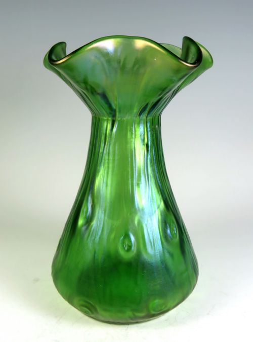 large loetz iridescent glass vase creta rusticana - CATEGORY: ANTIQUE GLASS - DATED 1900