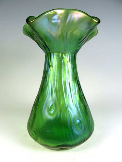 LARGE LOETZ IRIDESCENT GLASS VASE CRETA RUSTICANA - ADDITIONAL PHOTO 1