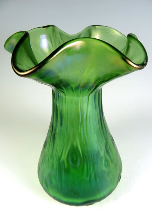LARGE LOETZ IRIDESCENT GLASS VASE CRETA RUSTICANA - ADDITIONAL PHOTO 4