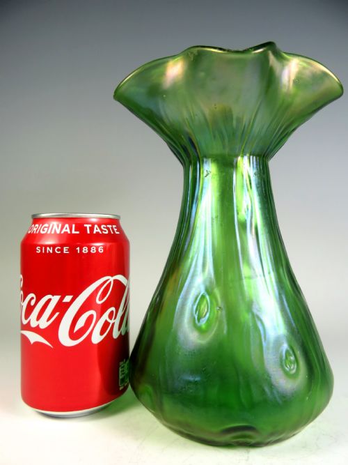 LARGE LOETZ IRIDESCENT GLASS VASE CRETA RUSTICANA - ADDITIONAL PHOTO 5