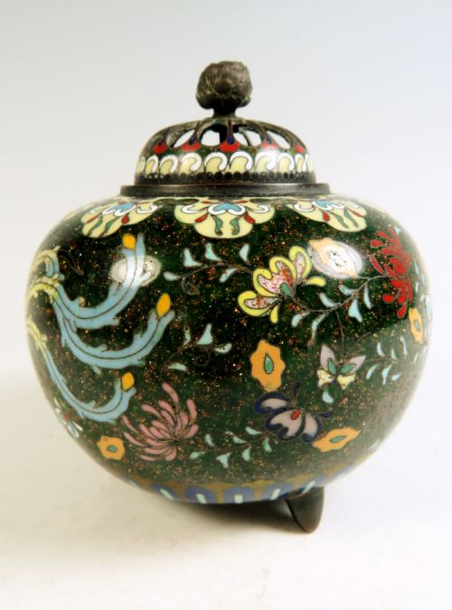 JAPANESE MEIJI PERIOD CLOISONNE ENAMEL KORO - ADDITIONAL PHOTO 4