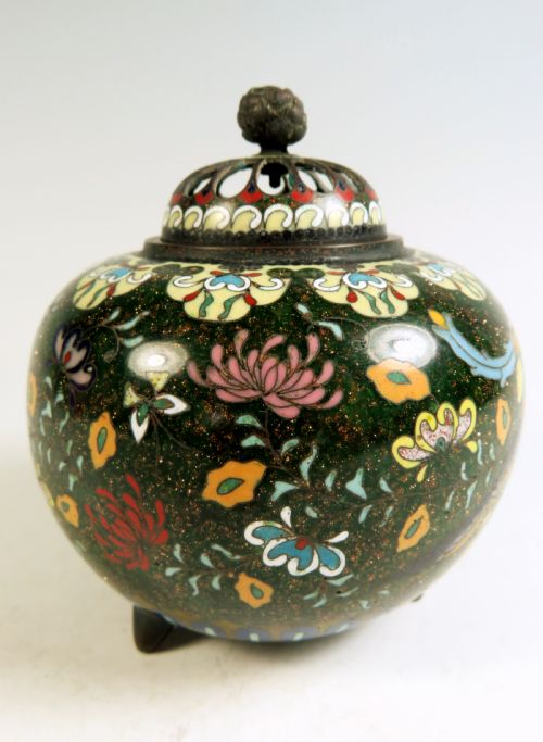 JAPANESE MEIJI PERIOD CLOISONNE ENAMEL KORO - ADDITIONAL PHOTO 5
