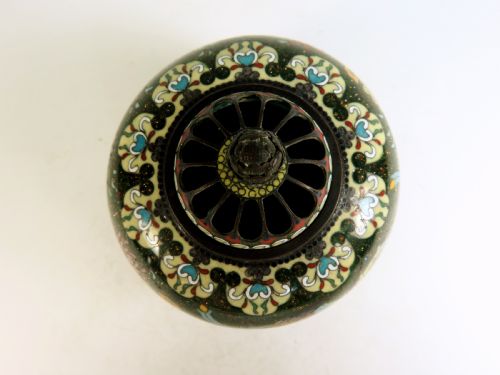 JAPANESE MEIJI PERIOD CLOISONNE ENAMEL KORO - ADDITIONAL PHOTO 7