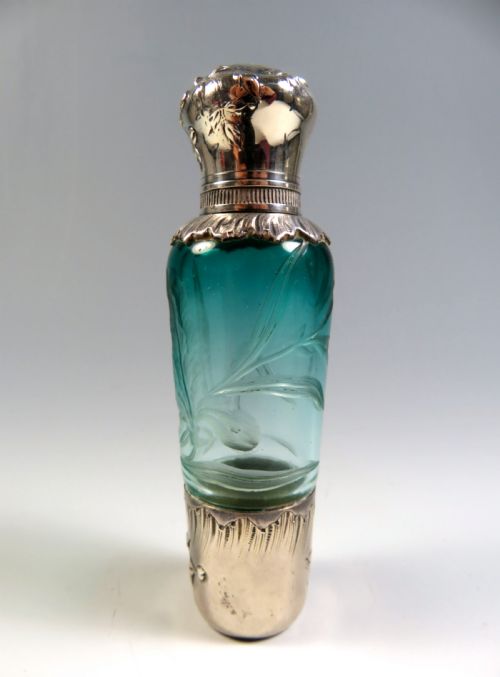 DAUM GLASS SCENT BOTTLE WITH SILVER MOUNTS - ADDITIONAL PHOTO 3