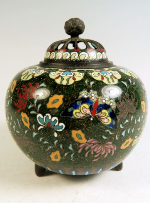 JAPANESE MEIJI PERIOD CLOISONNE ENAMEL KORO - ADDITIONAL PHOTO 3