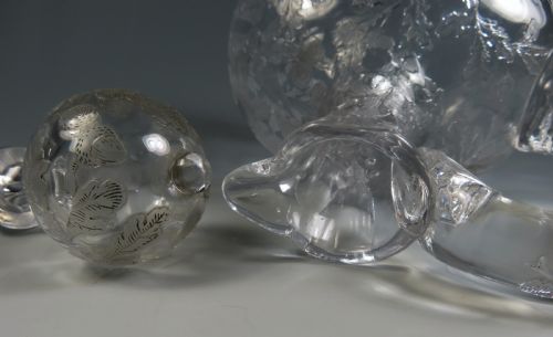 THOMAS WEBB CLEAR CAMEO GLASS ACORN CLARET JUG - ADDITIONAL PHOTO 5