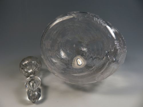 THOMAS WEBB CLEAR CAMEO GLASS ACORN CLARET JUG - ADDITIONAL PHOTO 6