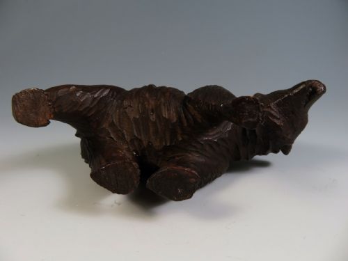 19TH CENTURY BLACK FOREST CARVED WOOD BEAR - ADDITIONAL PHOTO 5