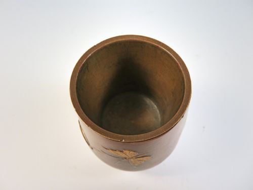 JAPANESE MEIJI PERIOD BRONZE BRUSH POT - ADDITIONAL PHOTO 4