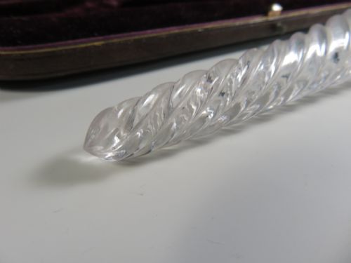 SAMPSON MORDAN SILVER SWIRL GLASS SCENT BOTTLE - ADDITIONAL PHOTO 3
