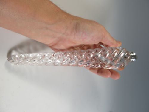 SAMPSON MORDAN SILVER SWIRL GLASS SCENT BOTTLE - ADDITIONAL PHOTO 6