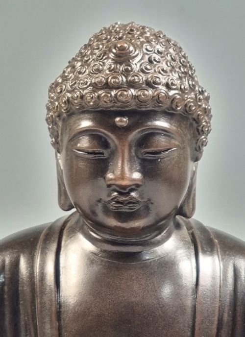 JAPANESE MEIJI PERIOD BRONZE OKIMONO OF THE GREAT BUDDHA OF KAMAKURA - ADDITIONAL PHOTO 6