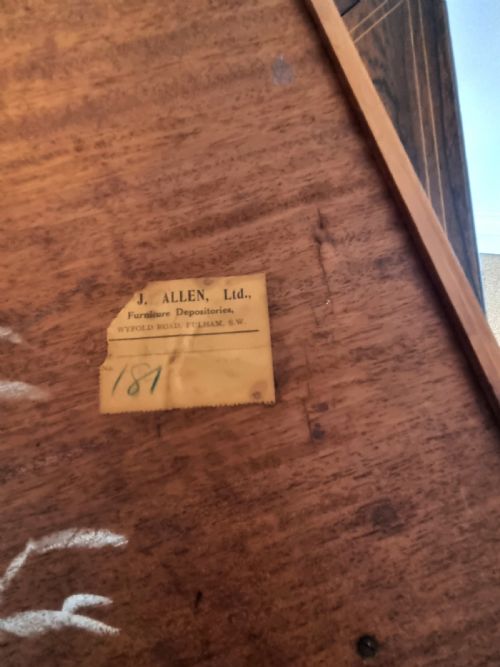 VICTORIAN INLAID ROSEWOOD ENVELOPE CARD TABLE - ADDITIONAL PHOTO 5