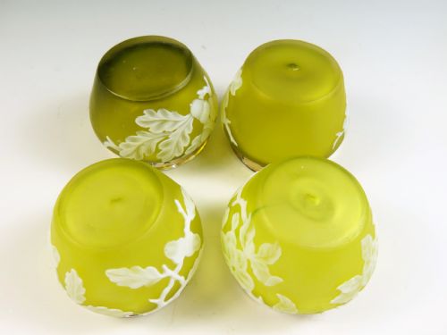 BOXED SET OF 4 THOMAS WEBB CAMEO GLASS SALTS - ADDITIONAL PHOTO 6