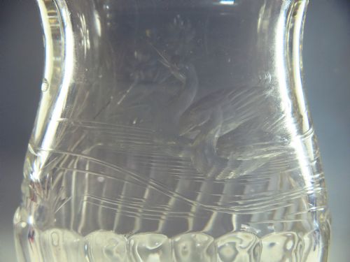 BACCARAT CRYSTAL GLASS INTAGLIO CUT JAPONISME VASE - ADDITIONAL PHOTO 4