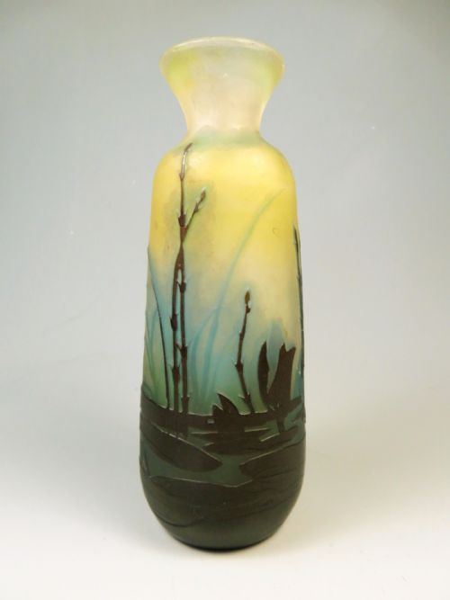 GALLE AQUATIC CAMEO GLASS VASE - ADDITIONAL PHOTO 3