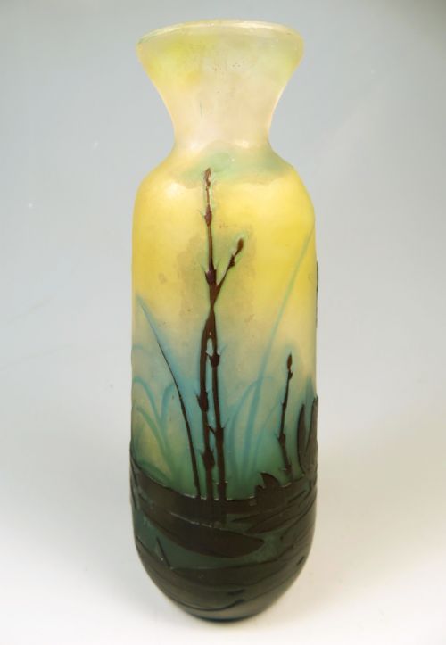 GALLE AQUATIC CAMEO GLASS VASE - ADDITIONAL PHOTO 6