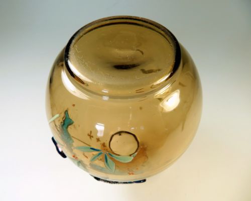HARRACH APPLIED AND ENAMEL GLASS FISH VASE - ADDITIONAL PHOTO 7