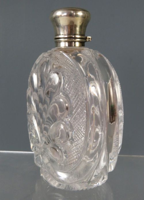 STEVENS AND WILLIAMS CUT GLASS SILVER MOUNTED SCENT BOTTLE SAUNDERS AND SHEPHERD - ADDITIONAL PHOTO 2