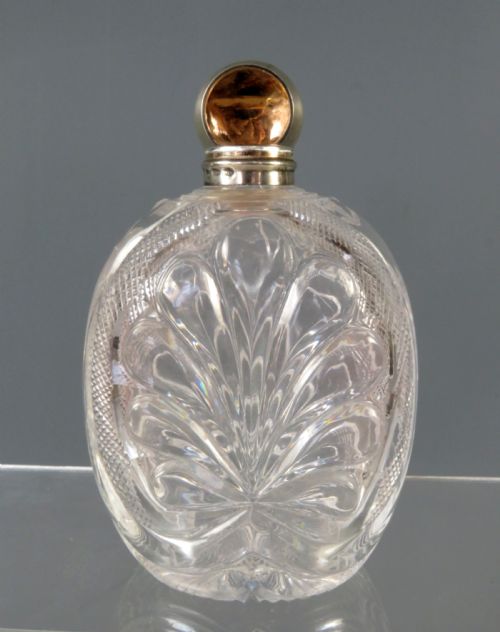 STEVENS AND WILLIAMS CUT GLASS SILVER MOUNTED SCENT BOTTLE SAUNDERS AND SHEPHERD - ADDITIONAL PHOTO 3