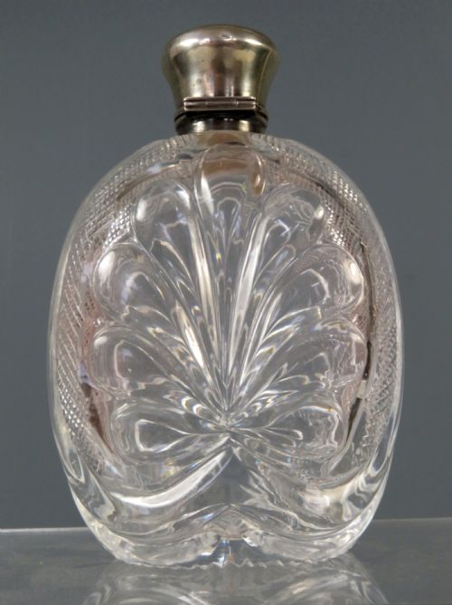 STEVENS AND WILLIAMS CUT GLASS SILVER MOUNTED SCENT BOTTLE SAUNDERS AND SHEPHERD - ADDITIONAL PHOTO 4