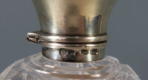 STEVENS AND WILLIAMS CUT GLASS SILVER MOUNTED SCENT BOTTLE SAUNDERS AND SHEPHERD - ADDITIONAL PHOTO 8