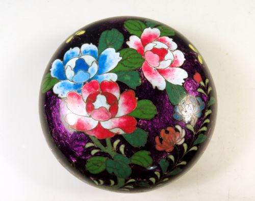 ANTIQUE JAPANESE GINBARI CLOISONNE ENAMEL KOGO - ADDITIONAL PHOTO 1