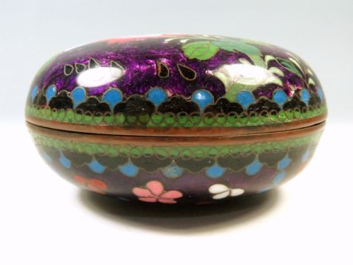 ANTIQUE JAPANESE GINBARI CLOISONNE ENAMEL KOGO - ADDITIONAL PHOTO 2