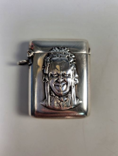 hallmarked silver charleys aunt vesta case 1895 - CATEGORY: ANTIQUE SILVER - DATED 1890