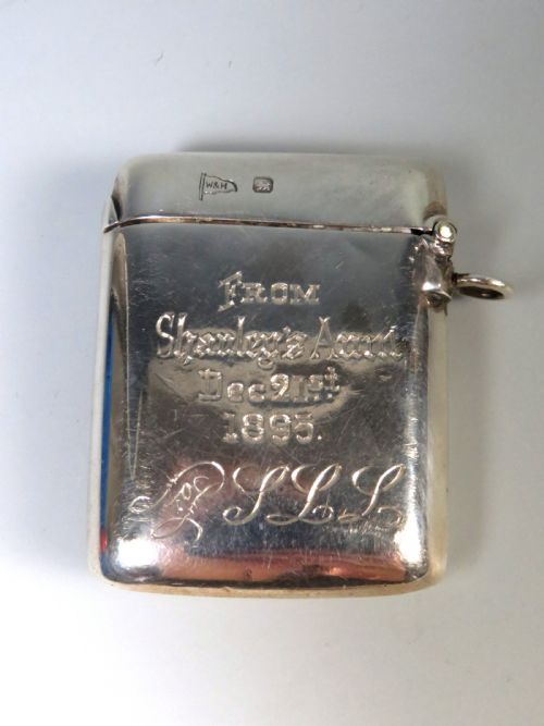 HALLMARKED SILVER CHARLEYS AUNT VESTA CASE 1895 - ADDITIONAL PHOTO 4