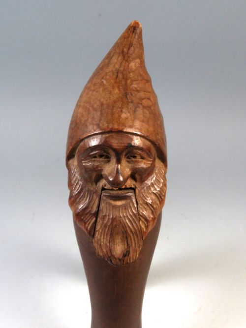 ANTIQUE 19TH C BLACK FOREST CARVED WOOD NUTCRACKERS - ADDITIONAL PHOTO 1