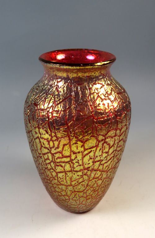 ANTIQUE LOETZ GLASS PINK MIMOSA ART NOUVEAU VASE - ADDITIONAL PHOTO 1