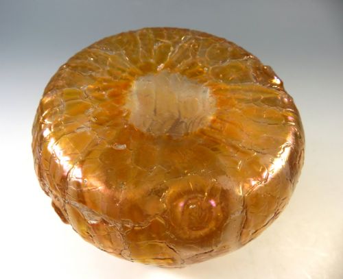 ANTIQUE ART NOUVEAU LOETZ GLASS ORANGE ASTGLAS VASE - ADDITIONAL PHOTO 5