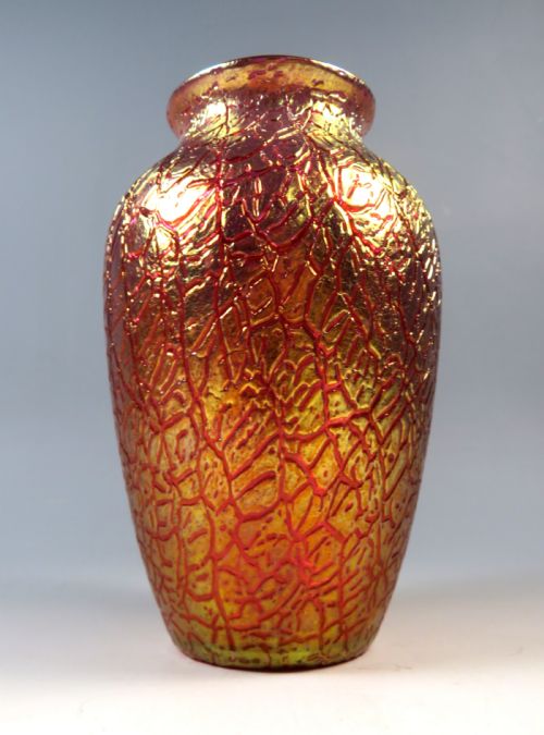 ANTIQUE LOETZ GLASS PINK MIMOSA VASE - ADDITIONAL PHOTO 2