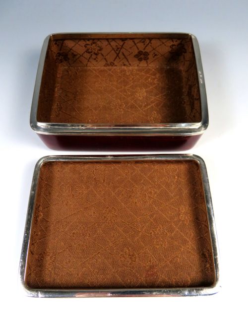 JAPANESE PIGEON BLOOD CLOISONNE ENAMEL BOX AND COVER - ADDITIONAL PHOTO 5
