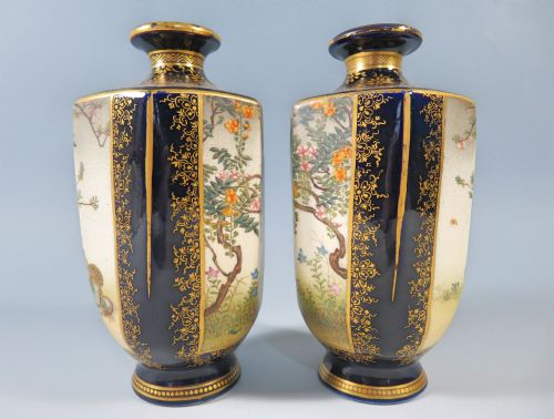 PAIR OF JAPANESE SATSUMA VASES KINKOZAN MEIJI PERIOD - ADDITIONAL PHOTO 6