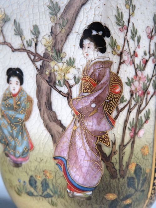 PAIR OF JAPANESE SATSUMA VASES KINKOZAN MEIJI PERIOD - ADDITIONAL PHOTO 12