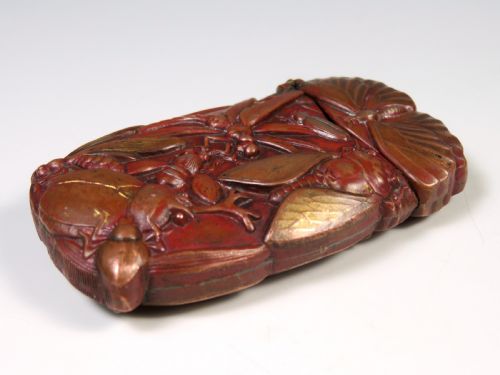 JAPANESE MEIJI PERIOD INSECT VESTA CASE - ADDITIONAL PHOTO 3