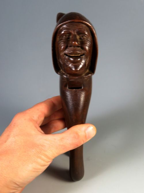 ANTIQUE BLACK FOREST CARVED WOOD NUT CRACKERS - ADDITIONAL PHOTO 1