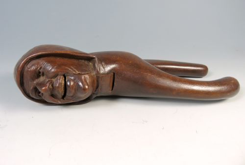 ANTIQUE BLACK FOREST CARVED WOOD NUT CRACKERS - ADDITIONAL PHOTO 2