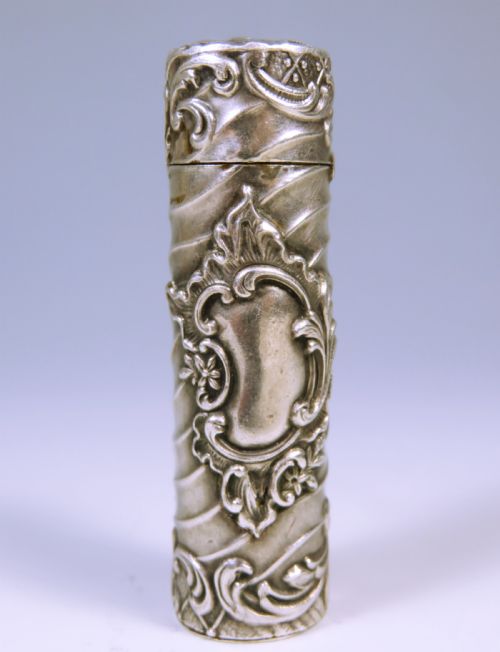 ANTIQUE FRENCH SILVER SCENT BOTTLE - ADDITIONAL PHOTO 1