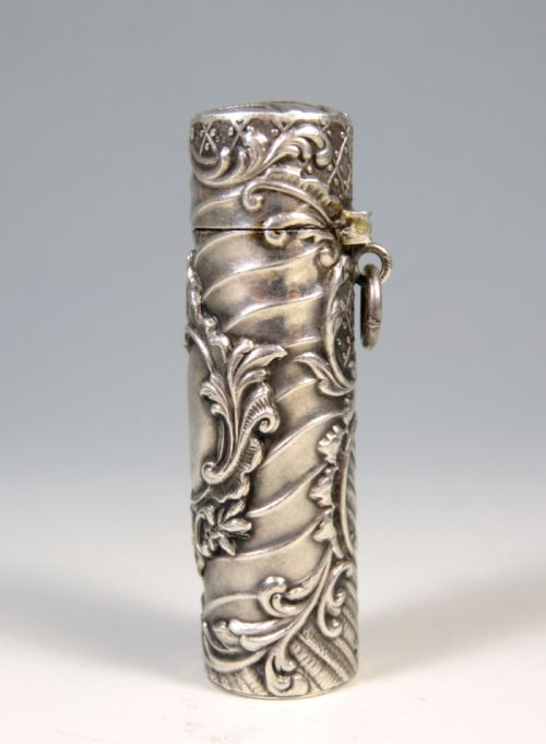 ANTIQUE FRENCH SILVER SCENT BOTTLE - ADDITIONAL PHOTO 2