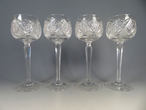 VAL SAINT LAMBERT CUT GLASS CLARET JUG AND FOUR GLASSES - ADDITIONAL PHOTO 7
