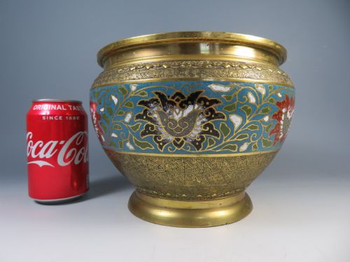 ANTIQUE CHINESE CLOISONNE ENAMEL PLANTER BOWL - ADDITIONAL PHOTO 6