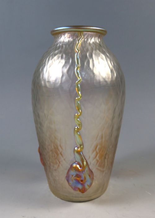 ANTIQUE ART NOUVEAU LOETZ NAUTILUS GLASS VASE - ADDITIONAL PHOTO 1