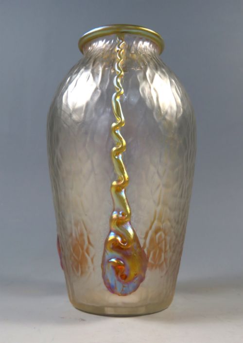 ANTIQUE ART NOUVEAU LOETZ NAUTILUS GLASS VASE - ADDITIONAL PHOTO 2