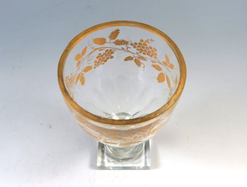 ANTIQUE ENGLISH GILT GLASS GOBLET - ADDITIONAL PHOTO 4