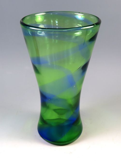 ANTIQUE STEVENS AND WILLIAMS RAINBOW GLASS VASE - ADDITIONAL PHOTO 1