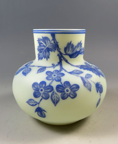 antique harrach cameo glass vase - CATEGORY: ANTIQUE GLASS - DATED 1890