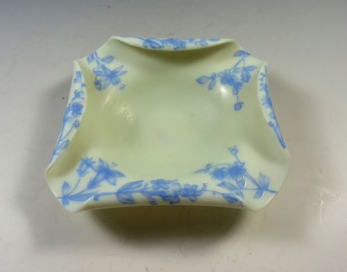 antique harrach cameo glass pin tray - CATEGORY: ANTIQUE GLASS - DATED 1890